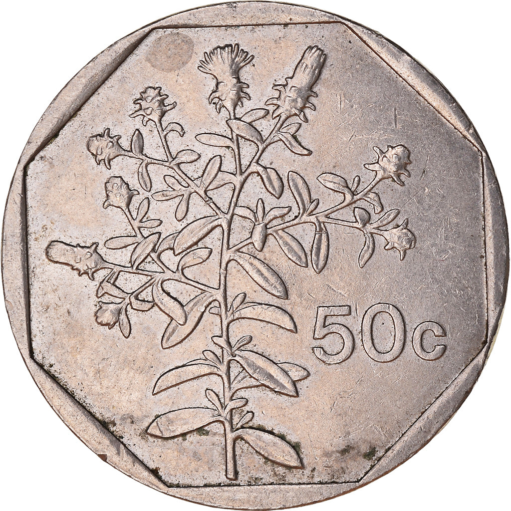 Moeda, Malta, 50 Cents, 1991