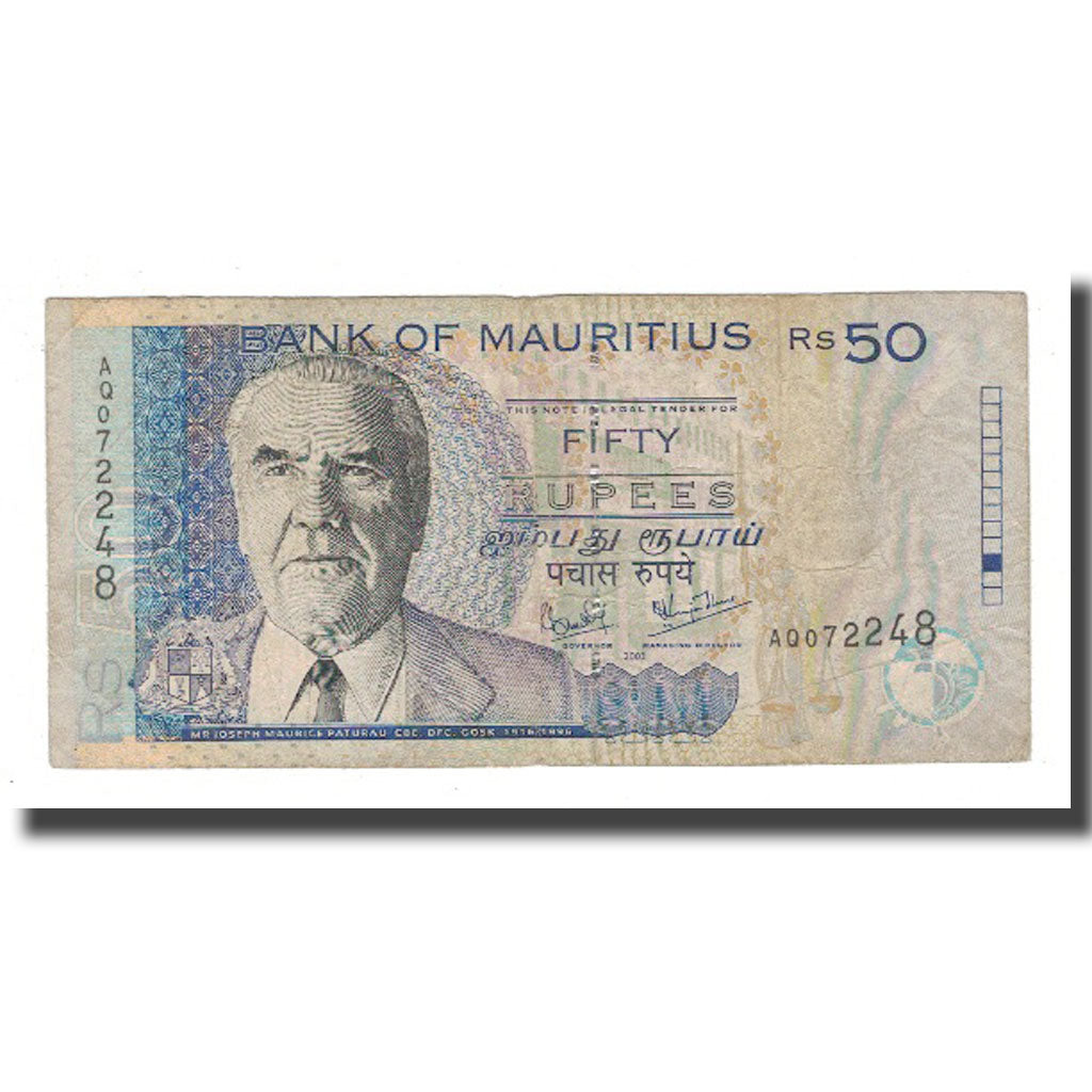 Banknote, Mauritius, 50 Rupees, 2003, KM:50c, F(12-15)