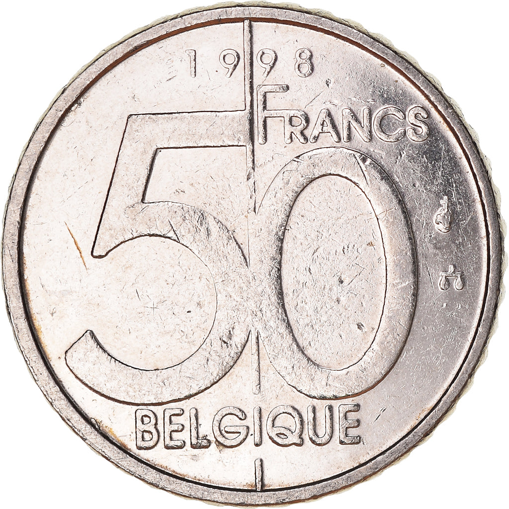 Moneda, Bélgica, 50 Francs, 50 Frank, 1998