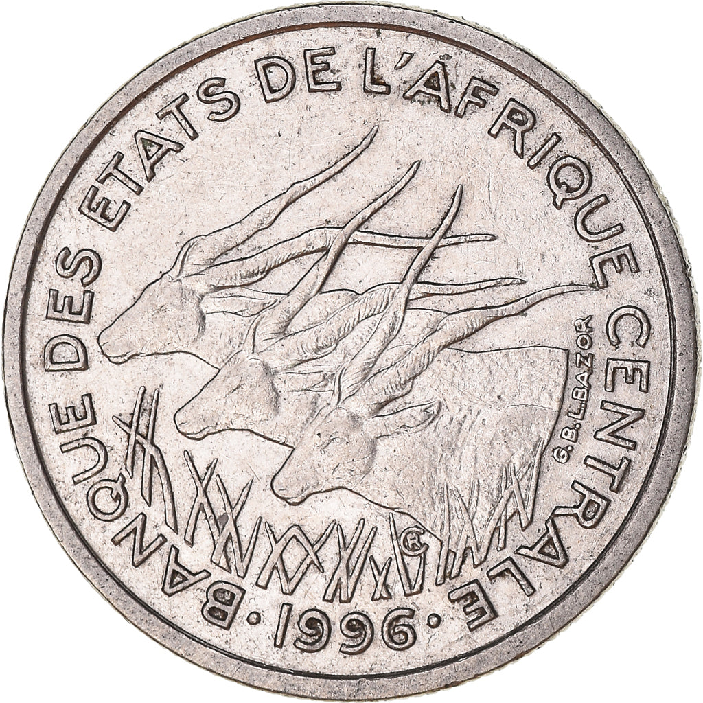 Moneda, Estados del África central, 50 Francs, 1996