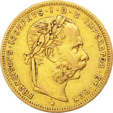 AUSTRIA, 8 Florins-20 Francs, 1884, KM #2269, EF(40-45), Gold, 6.43