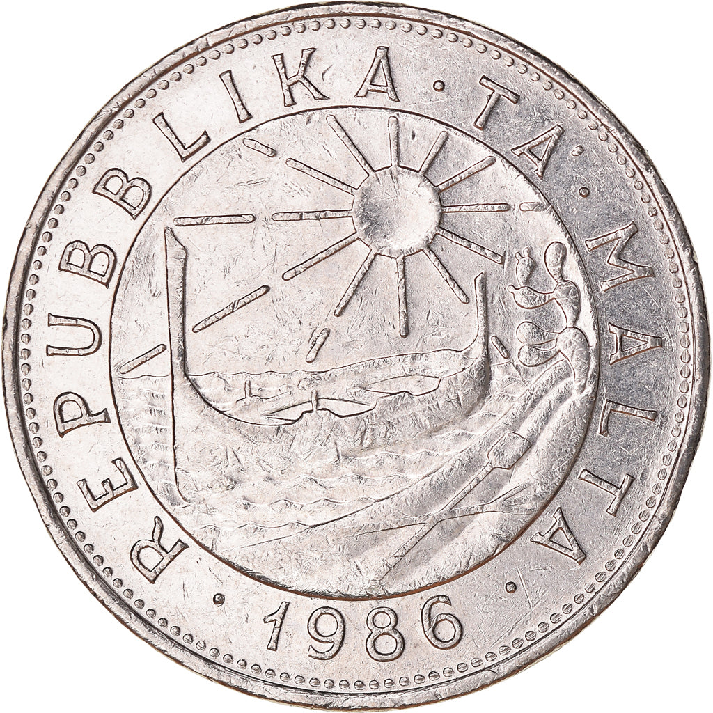 Münze, Malta, Lira, 1986