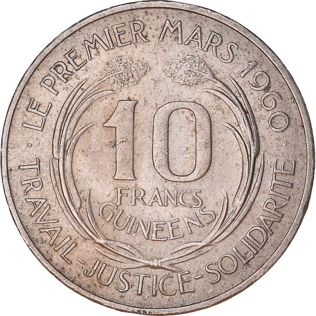 Munten, Guinee, 10 Francs, 1962