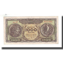 Banknote, Greece, 1000 Drachmai, 1950, 1950-07-10, KM:326a, VF(20-25)
