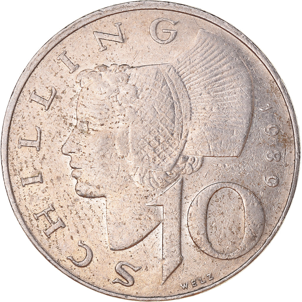 Coin, Austria, 10 Schilling, 1989