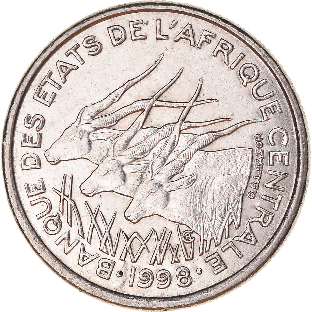 Moneda, Estados del África central, 50 Francs, 1998