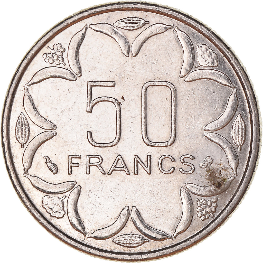 Moneda, Estados del África central, 50 Francs, 1998