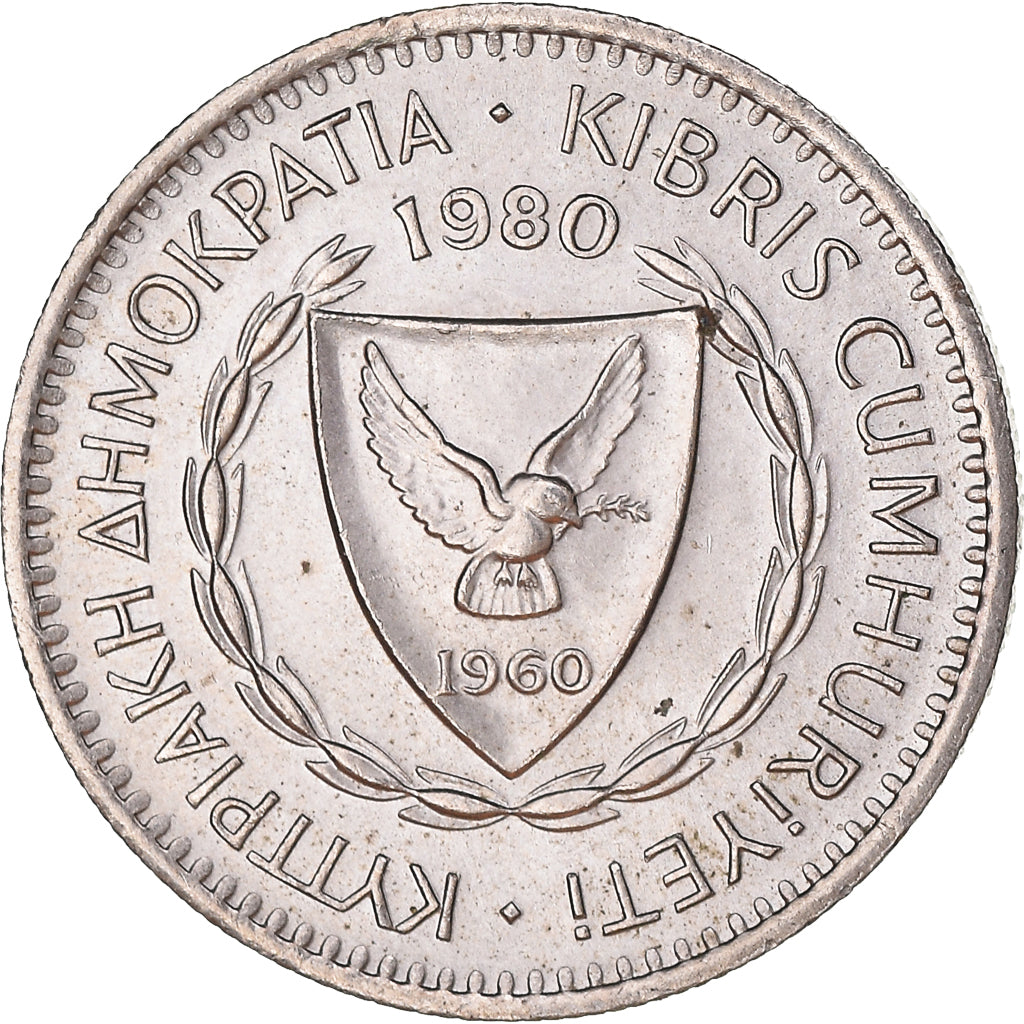 Coin, Cyprus, 25 Mils, 1980