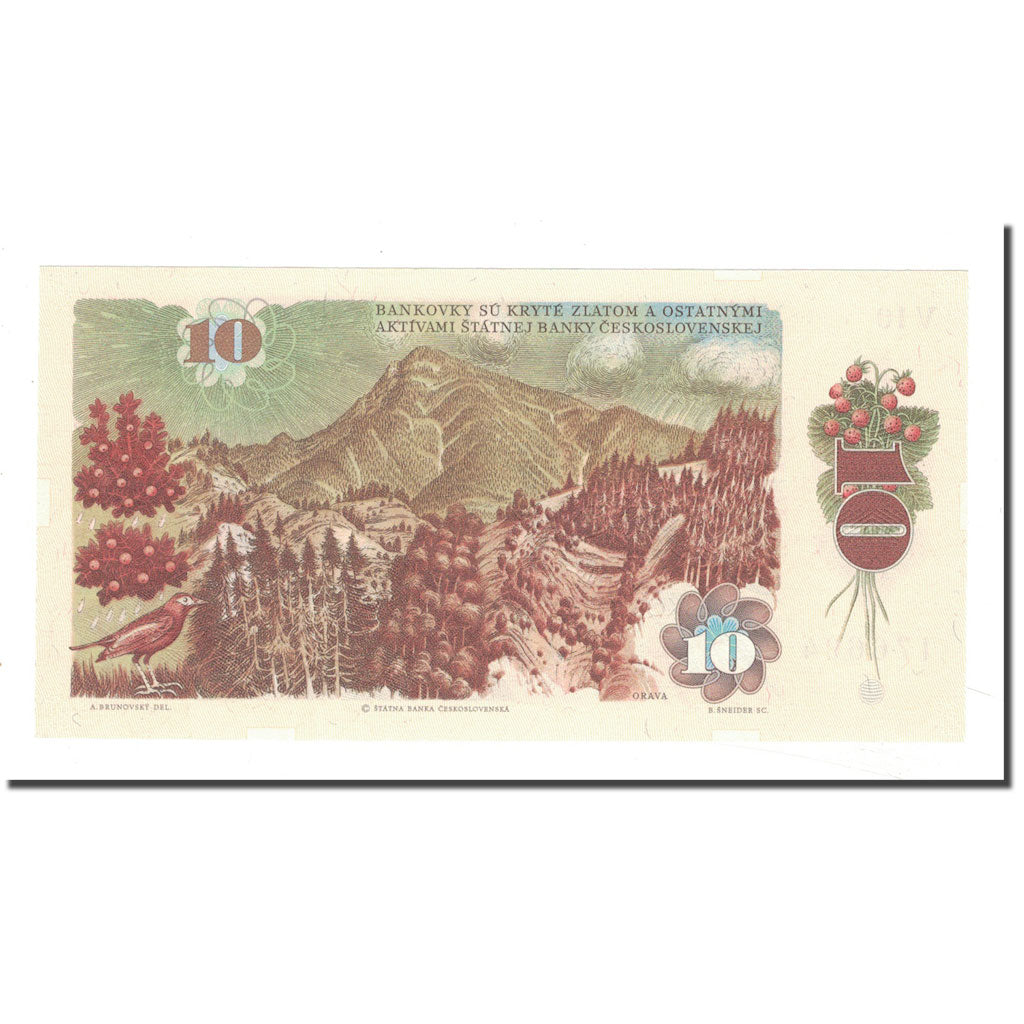 Banknote, Czechoslovakia, 10 Korun, 1986, KM:94, UNC(65-70)
