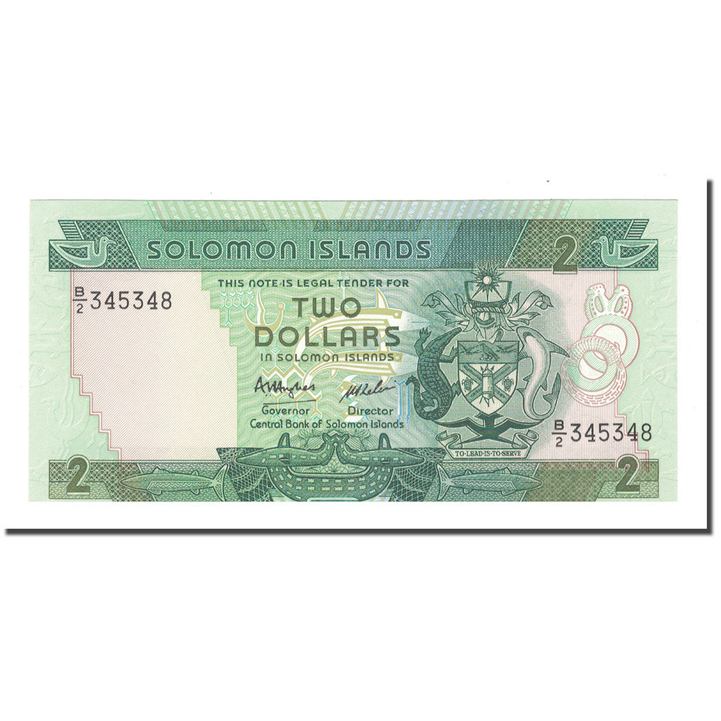 Banconote, Isole Salomone, 2 Dollars, KM:13a, FDS