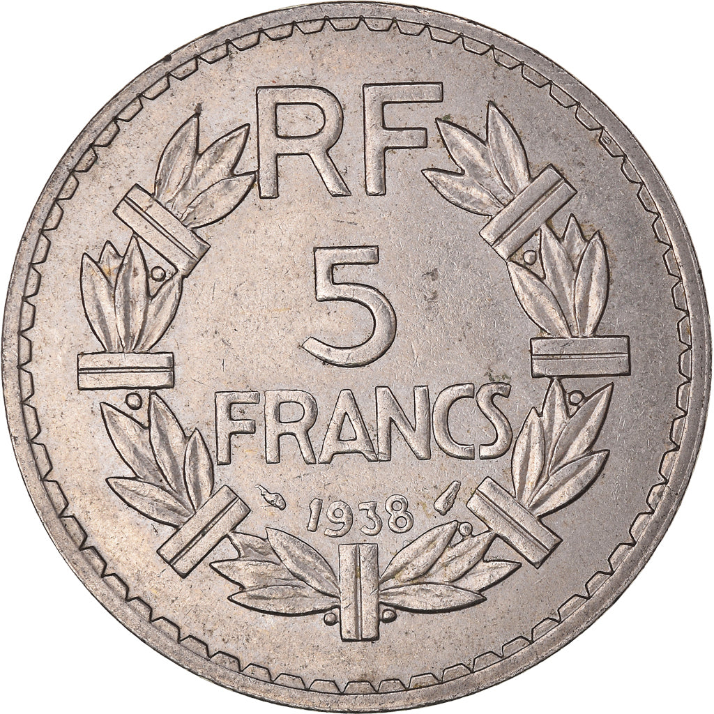 Moneda, Francia, 5 Francs, 1938