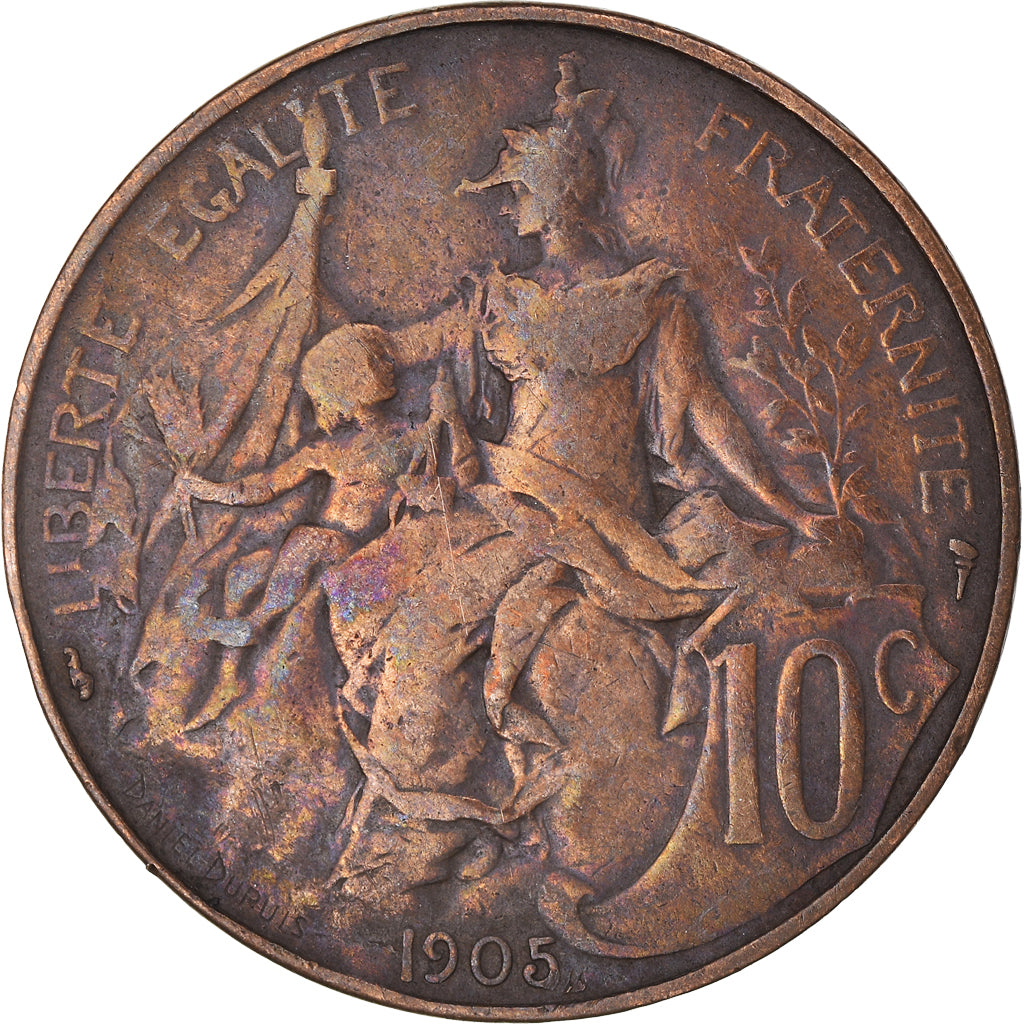Munten, Frankrijk, 10 Centimes, 1905