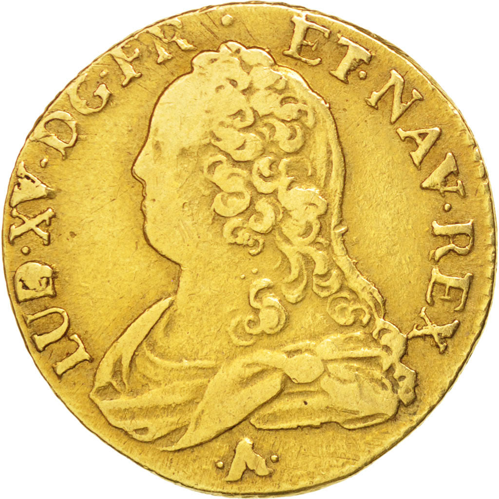 FRANCE, Louis d'or aux lunettes, Louis D'or, 1731, Montpellier, KM #489.14,...