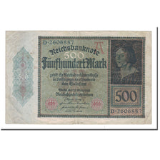 Banknote, Germany, 500 Mark, 1922, 1922-03-27, KM:73, VG(8-10)