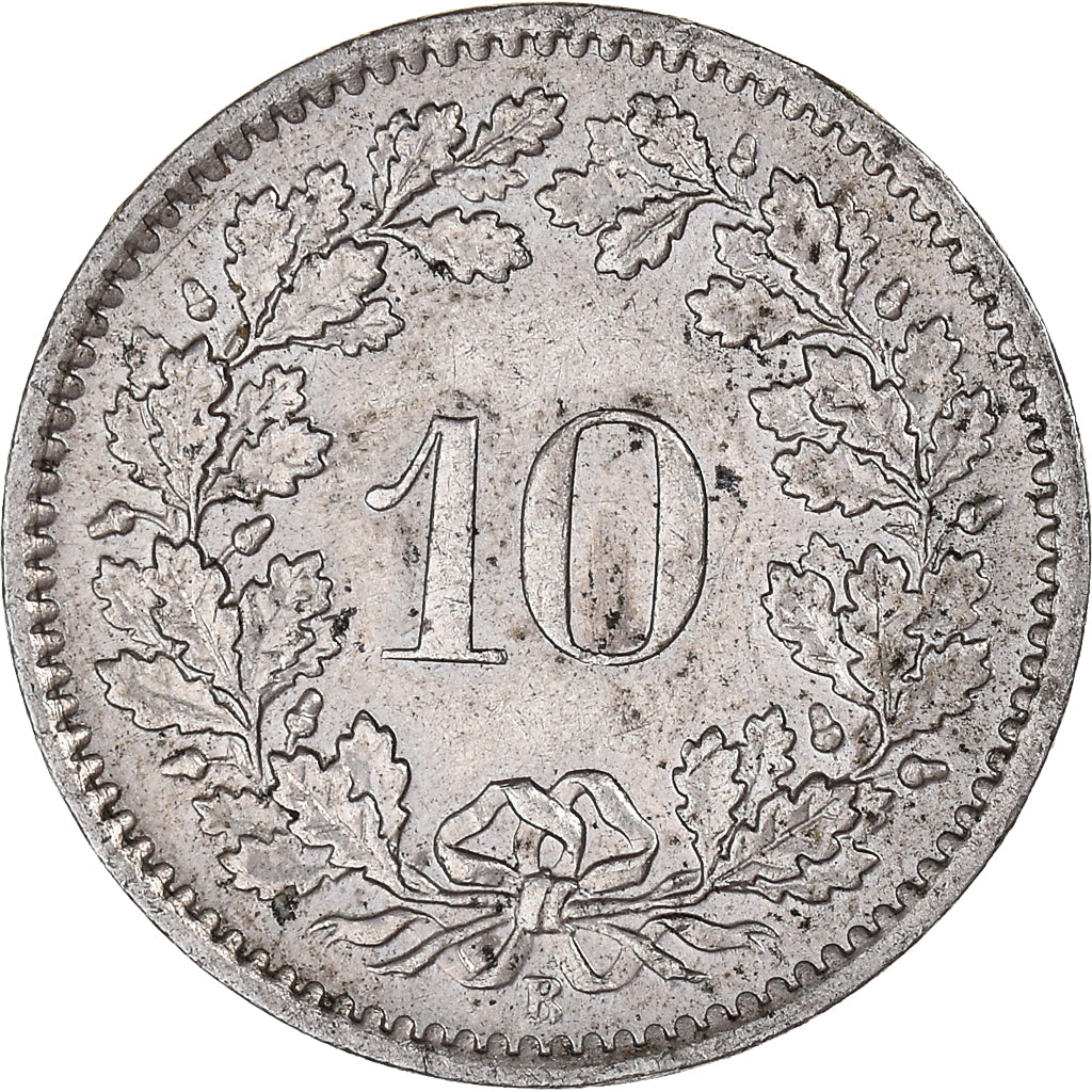 Moeda, Suíça, 10 Rappen, 1966