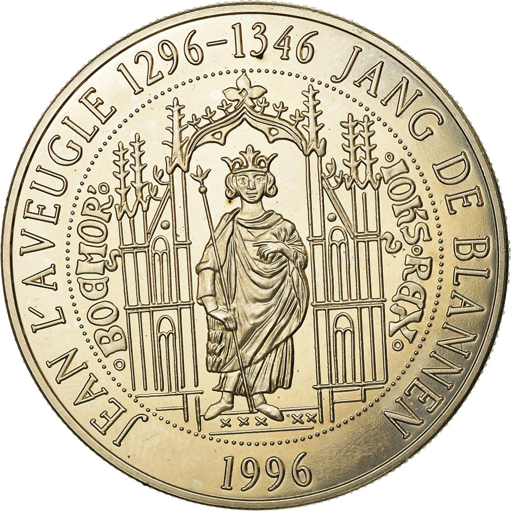 France, Médaille, 5 Ecu, Controle du Trafic Aérien, Jean L'Aveugle, 1996
