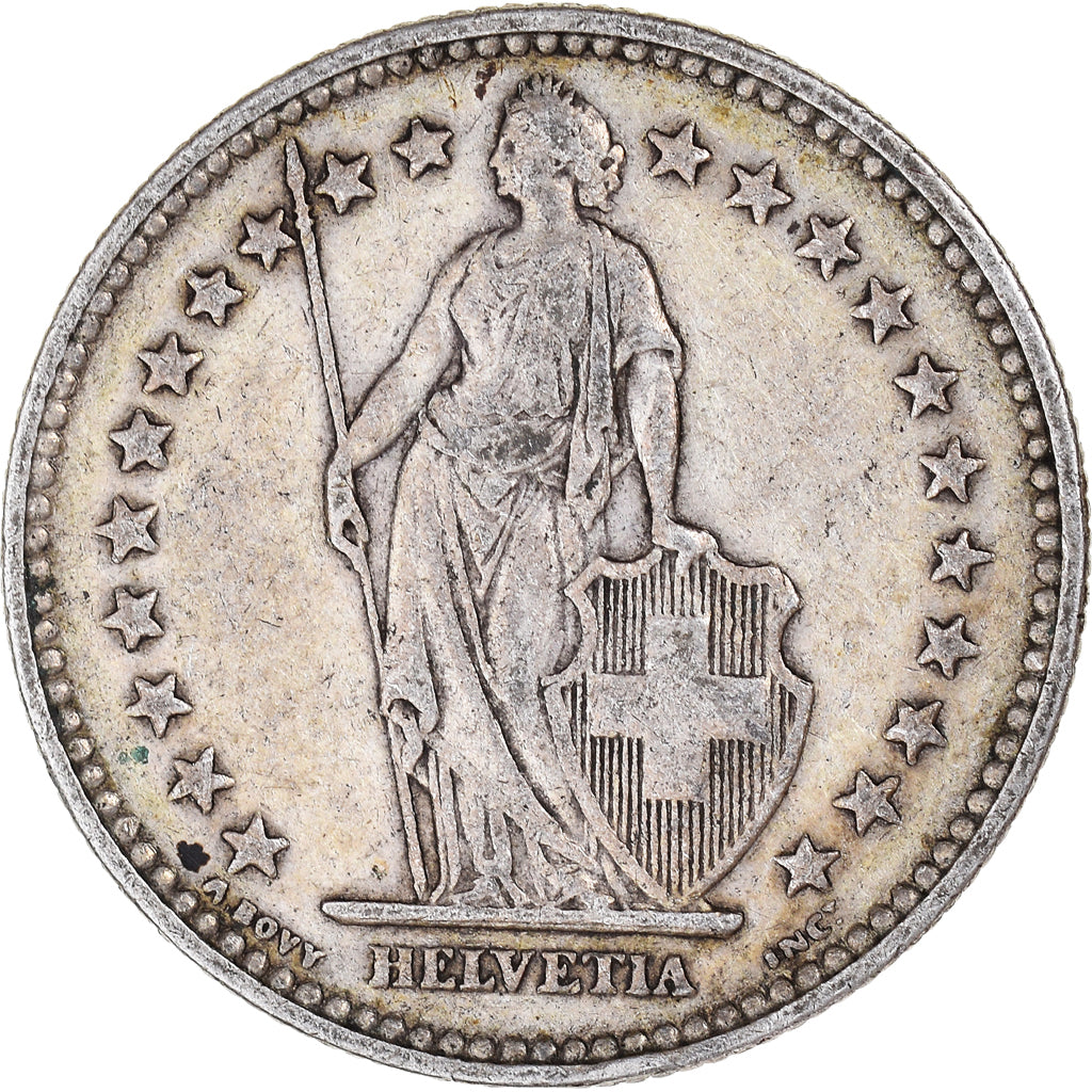 Munten, Zwitserland, 2 Francs, 1914