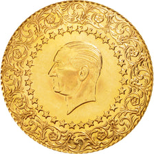 TURKEY, 500 Kurush, 1972, KM #874, AU(55-58), Gold, 35.15