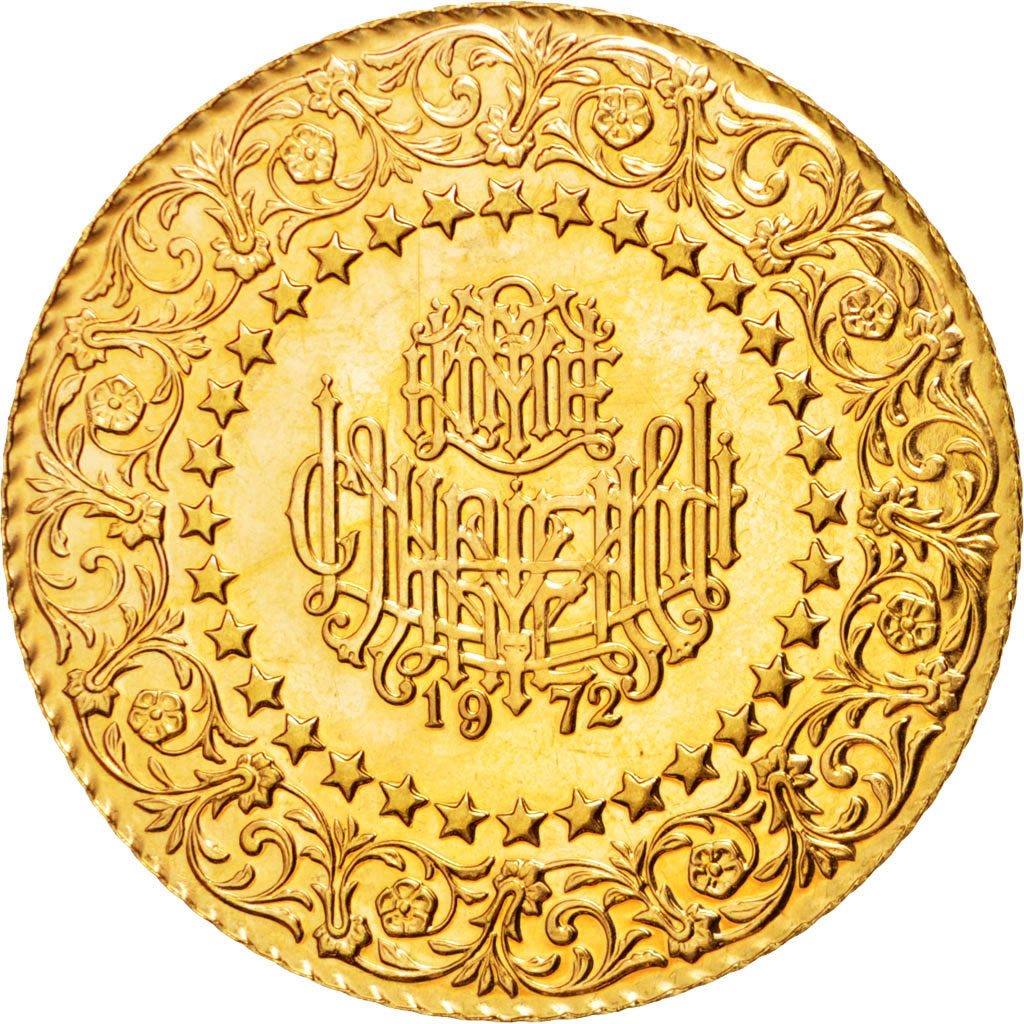 TURKEY, 500 Kurush, 1972, KM #874, AU(55-58), Gold, 35.15