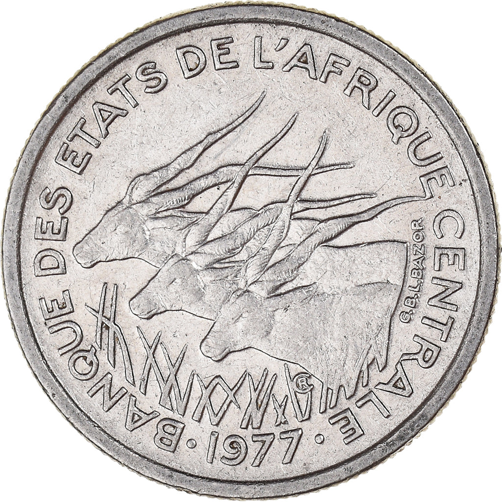 Moneta, Stati dell’Africa centrale, 50 Francs, 1977