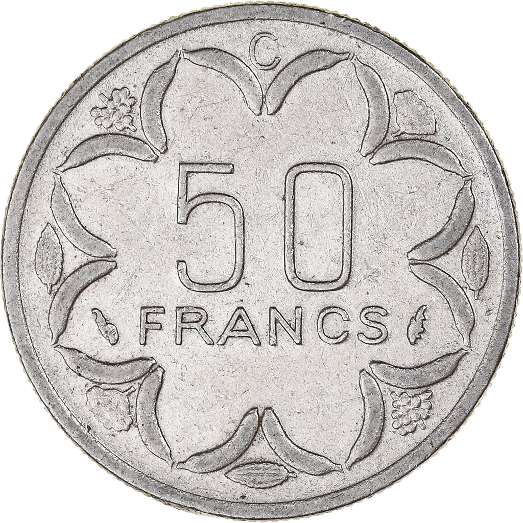 Moneta, Stati dell’Africa centrale, 50 Francs, 1977