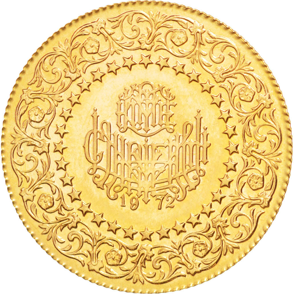 Coin, Turkey, 100 Kurush, 1972, AU(55-58), Gold, KM:872