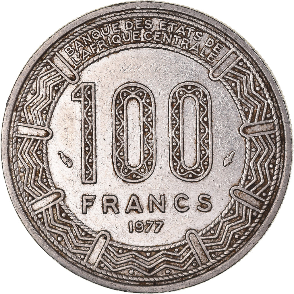 Moneda, Gabón, 100 Francs, 1977