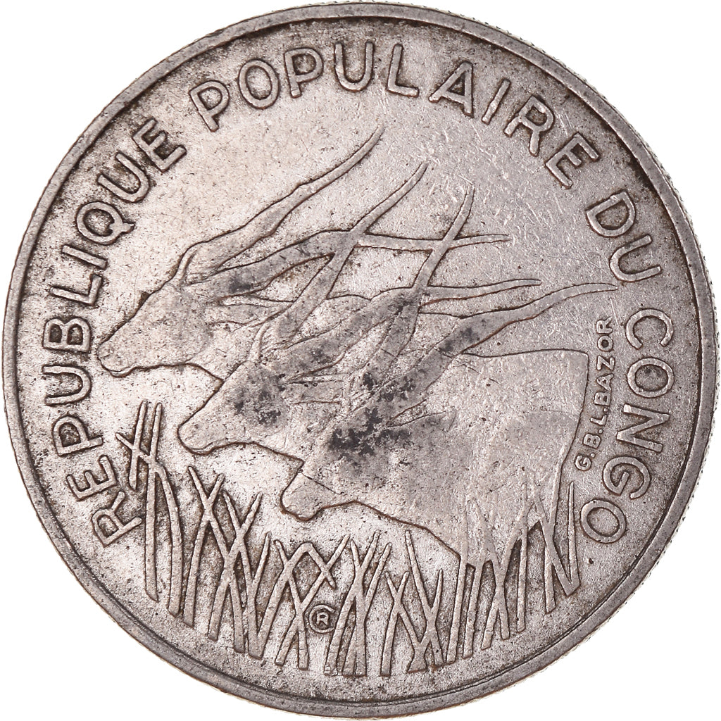 Moneda, República Democrática de Congo, 100 Francs, 1971