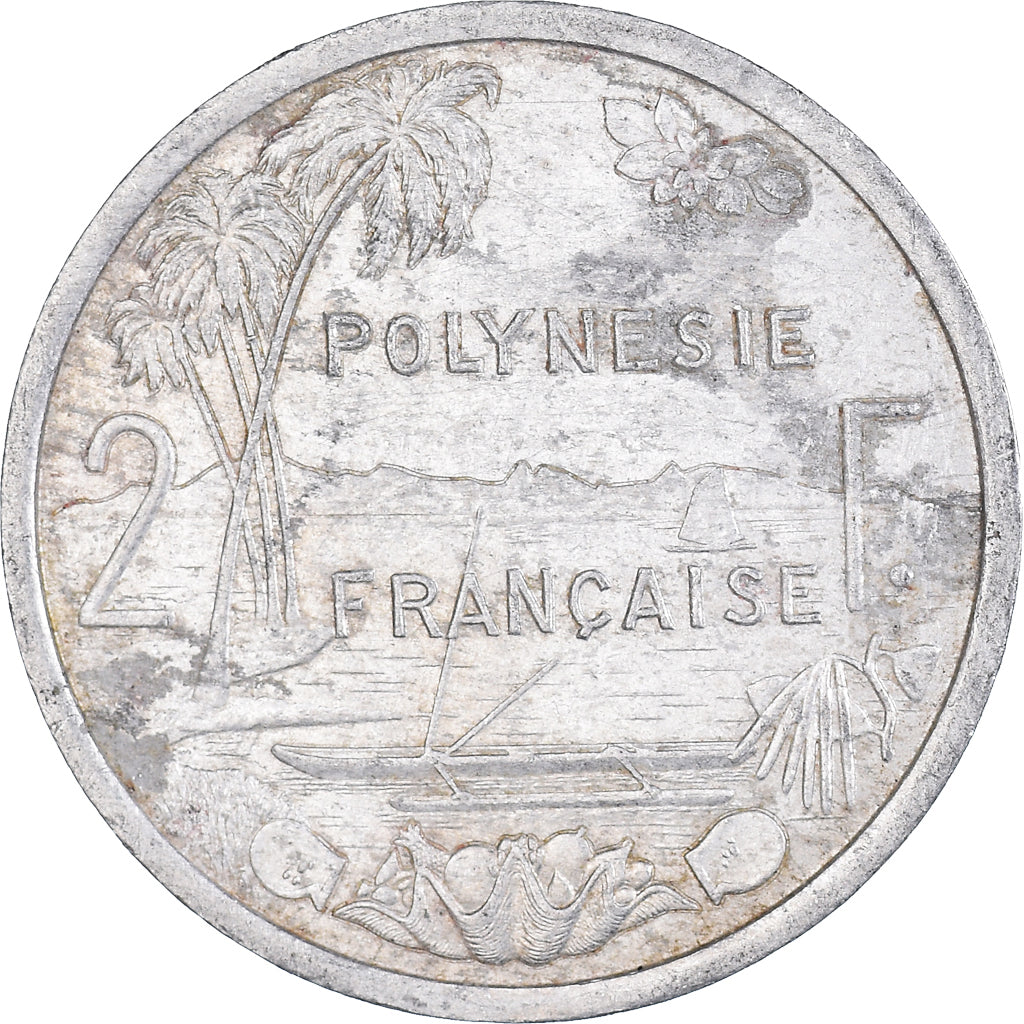 Moneda, Polinesia francesa, 2 Francs, 1991