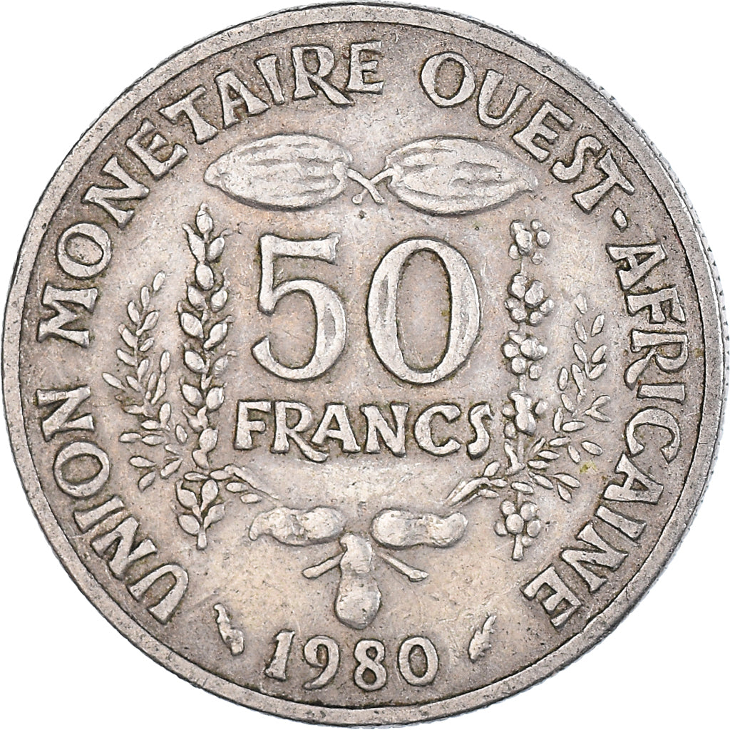 Munten, West Afrikaanse Staten, 50 Francs, 1980