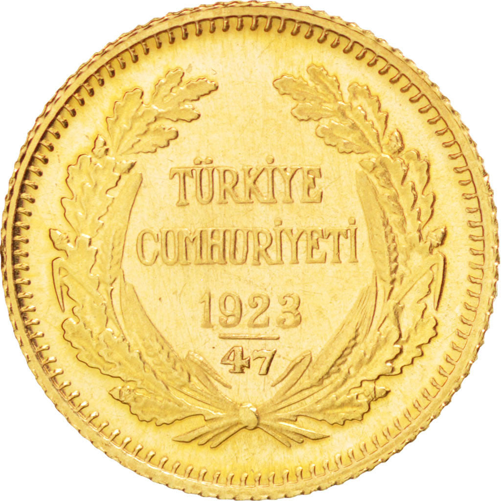 Turquie, République, 25 Kurush Or 1923/47, KM 851