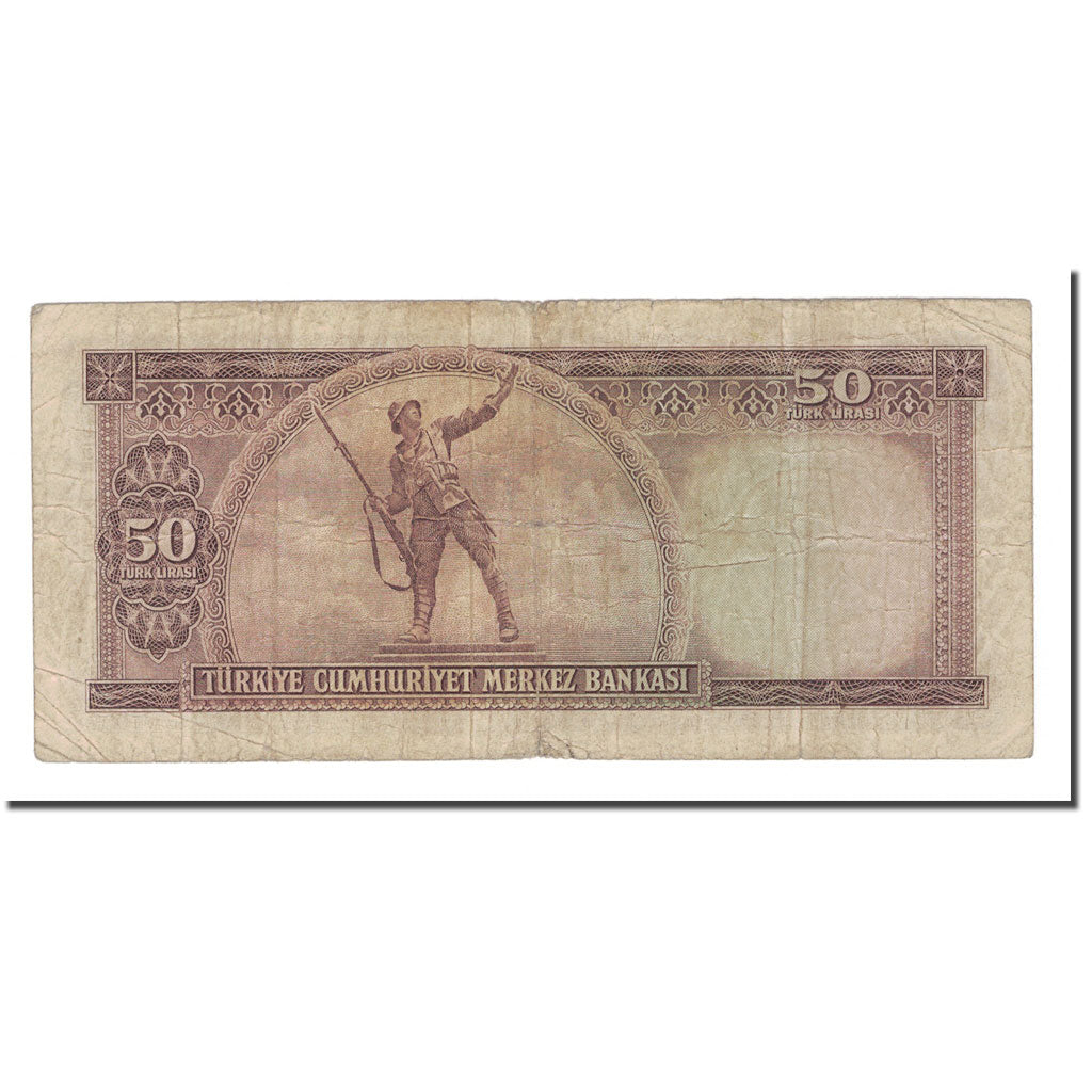 Banknote, Turkey, 50 Lira, 1930, 1930-06-11, KM:162a, VF(20-25)