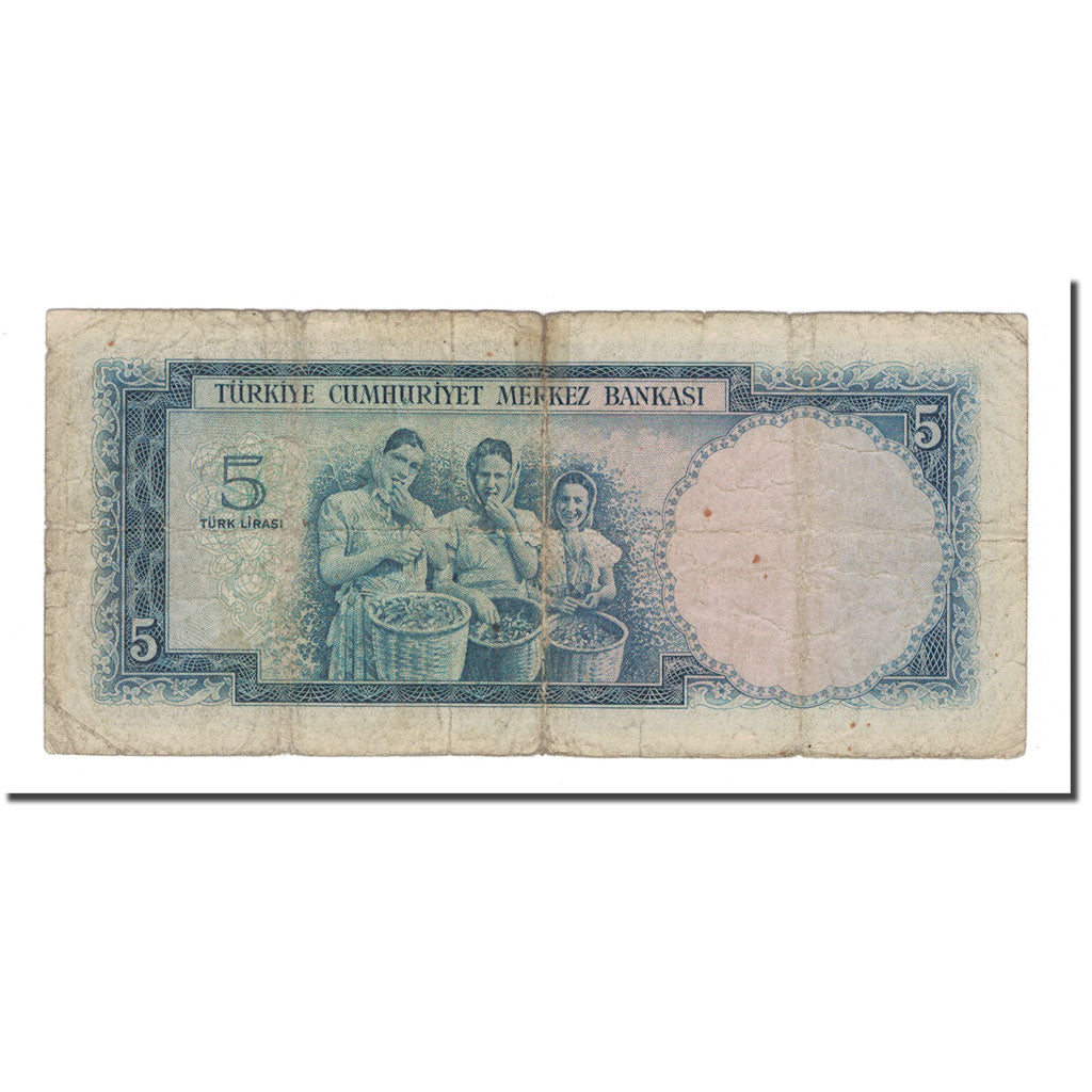 Banknote, Turkey, 5 Lira, 1930, 1930-06-11, KM:174a, F(12-15)