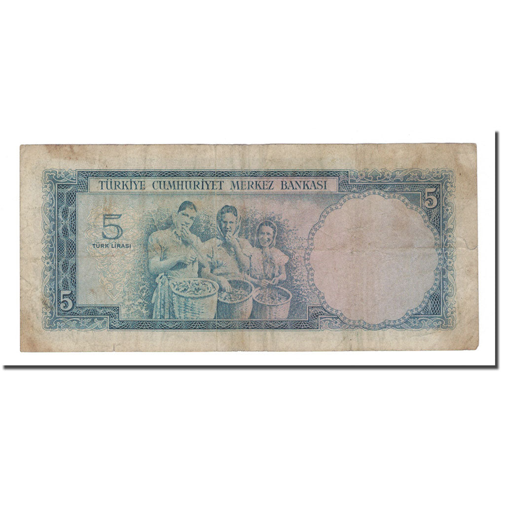 Banknote, Turkey, 5 Lira, 1930, 1930-06-11, KM:174a, VF(20-25)