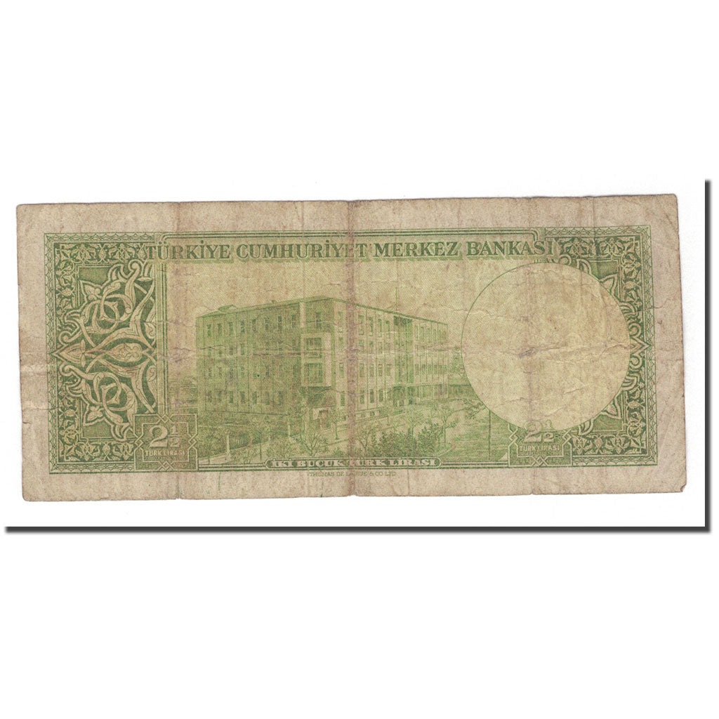 Banknote, Turkey, 2 1/2 Lira, 1930, 1930-06-11, KM:153a, VF(20-25)