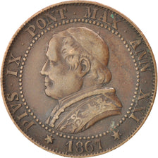 Vatican, Pie IX, 1 Soldo 1867 Rome, date large, KM 1372.2