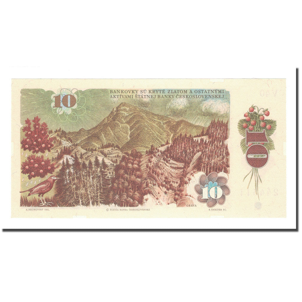 Banknote, Czechoslovakia, 10 Korun, 1986, KM:94, UNC(65-70)