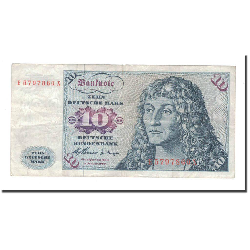 Banknote, GERMANY - FEDERAL REPUBLIC, 10 Deutsche Mark, 1960, 1960-01-02