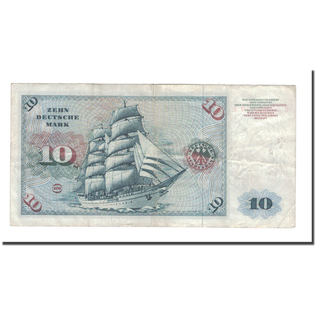 Banknote, GERMANY - FEDERAL REPUBLIC, 10 Deutsche Mark, 1960, 1960-01-02