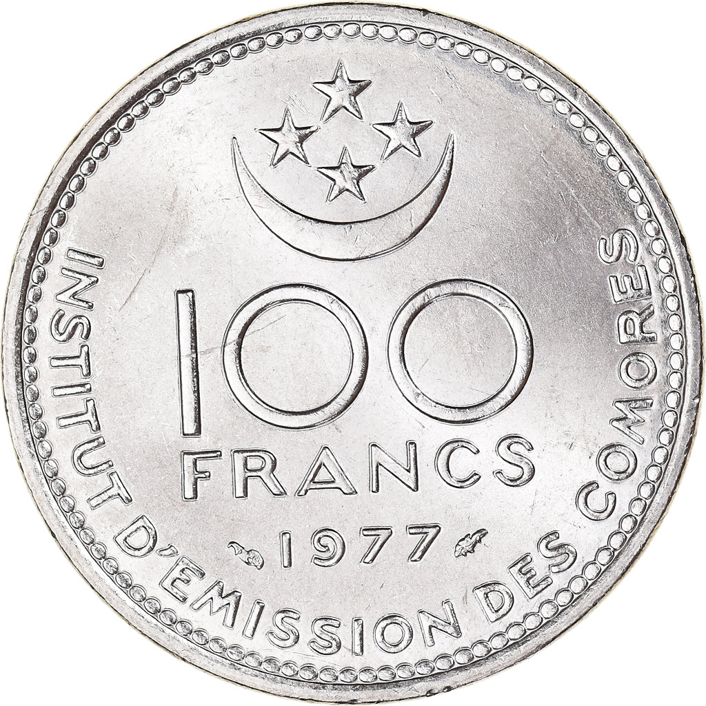 Munten, Comoros, 100 Francs, 1977