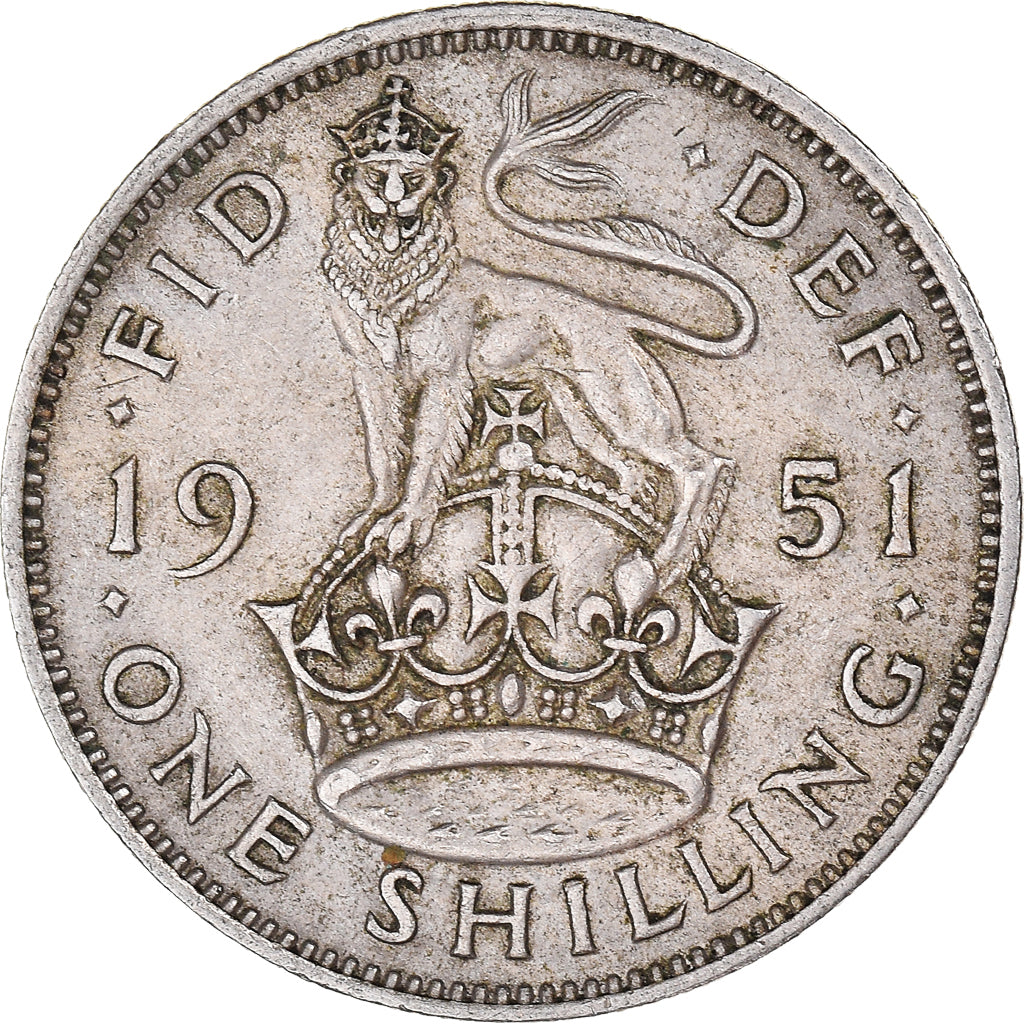 Münze, Großbritannien, Shilling, 1951