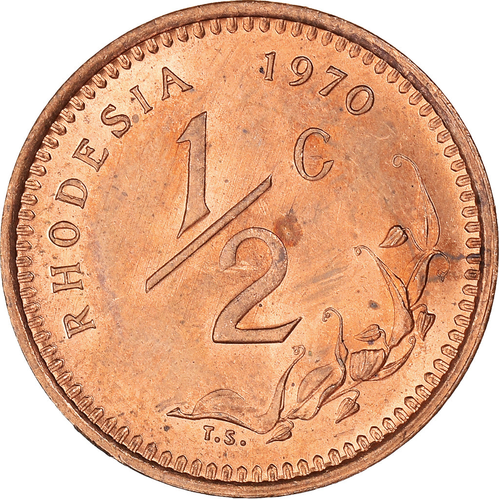 Münze, Rhodesien, 1/2 Cent, 1970