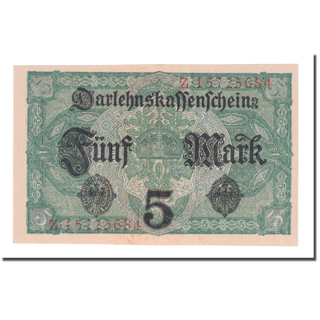 Geldschein, Deutschland, 5 Mark, 1917, 1917-08-01, KM:56b, UNZ