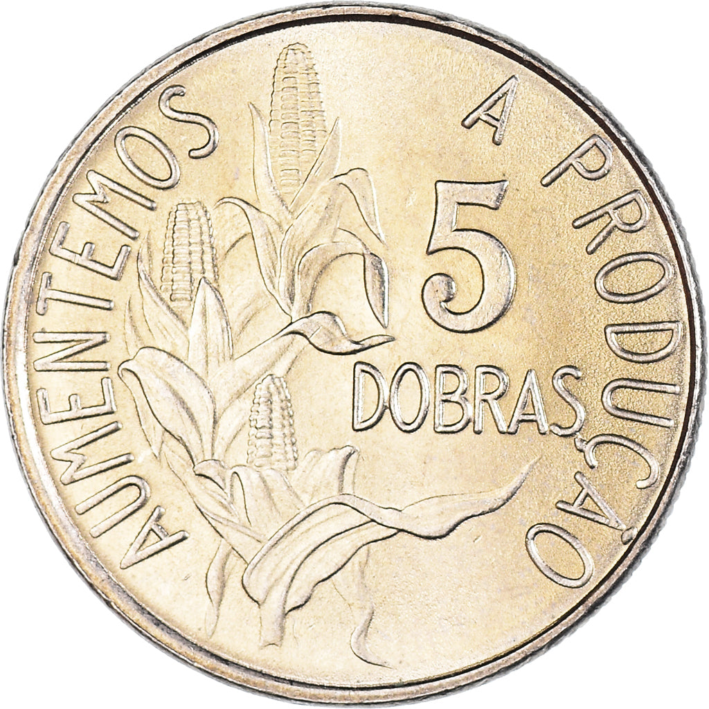Moneda, Santo Tomé y Príncipe, 5 Dobras, 1977