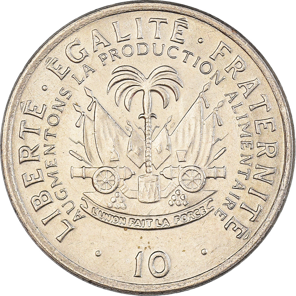 Moeda, Haiti, 10 Centimes, 1975
