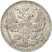 Moneda, Rusia, Nicholas II, 20 Kopeks, 1909, Saint-Petersburg, MBC+, Plata