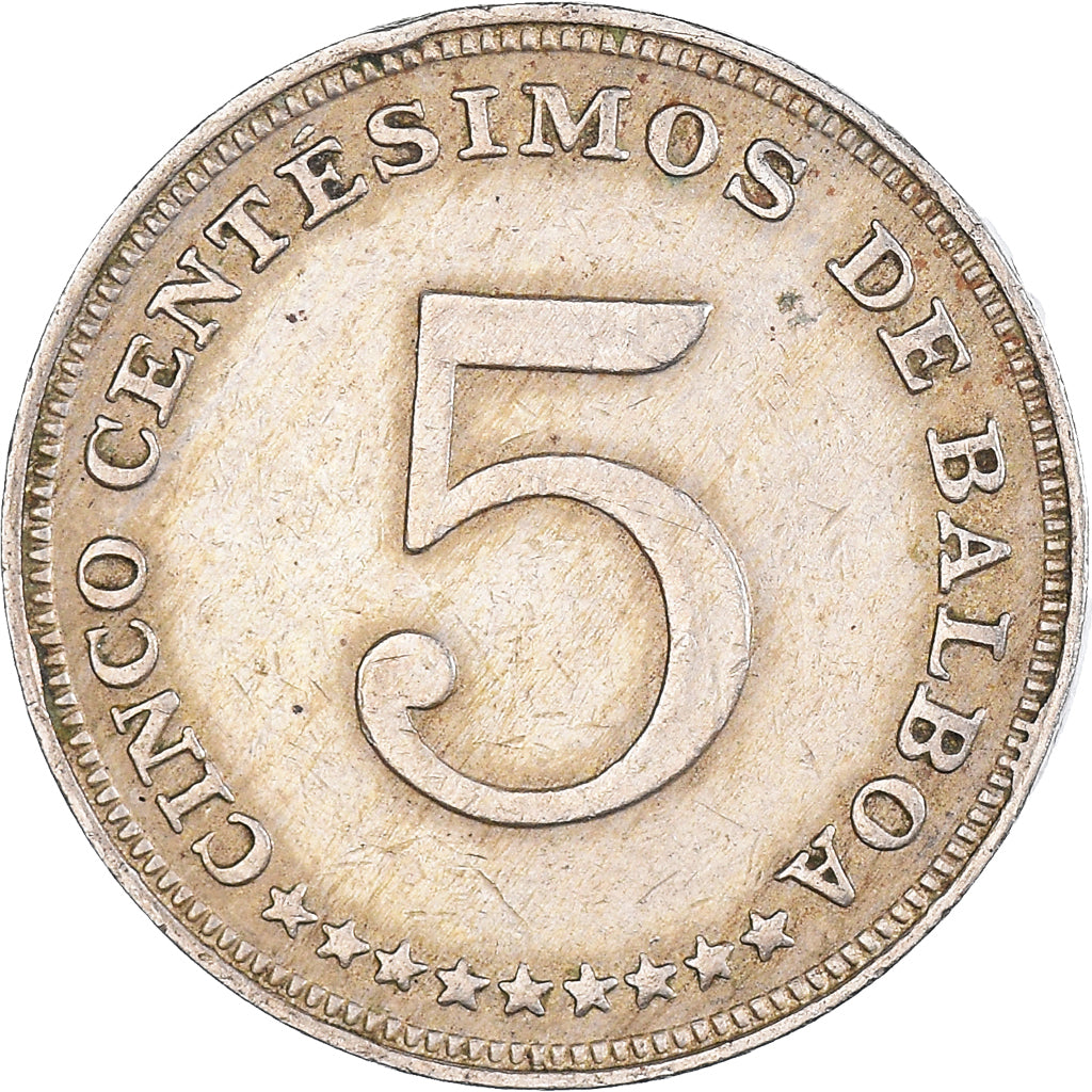 Moeda, Panamá, 5 Centesimos, 1962