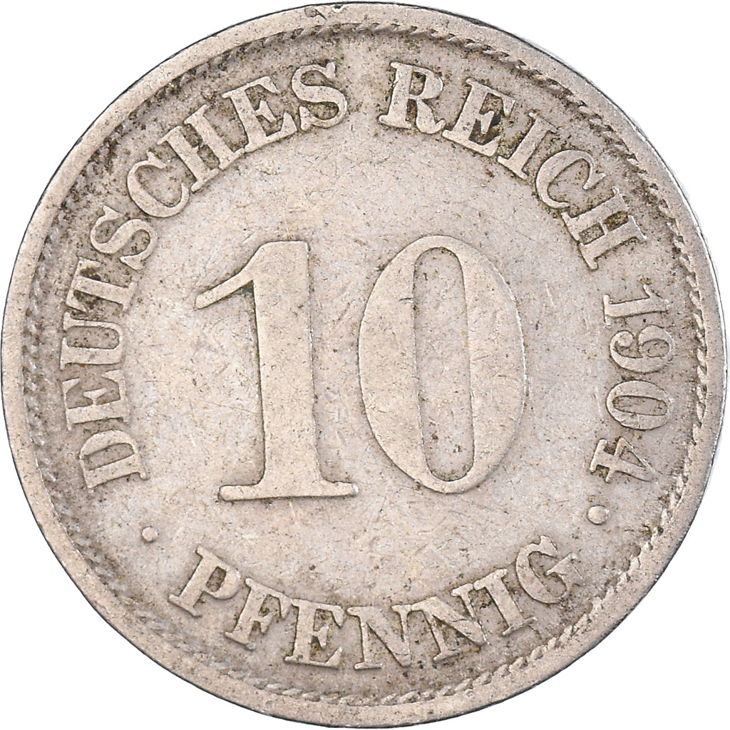 Moneta, Niemcy, 10 Pfennig, 1904