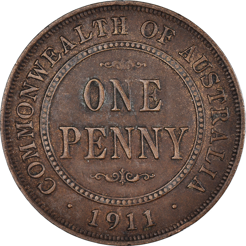 Moneda, Australia, Penny, 1911