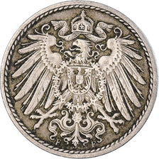 Moeda, ALEMANHA - IMPÉRIO, 5 Pfennig, 1893